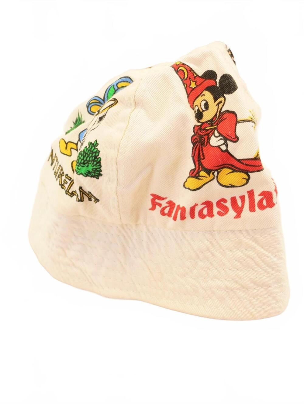 Kids Disney Tomorrowland Frontierland Adventureland Fantasyland Hat 1970s-80s